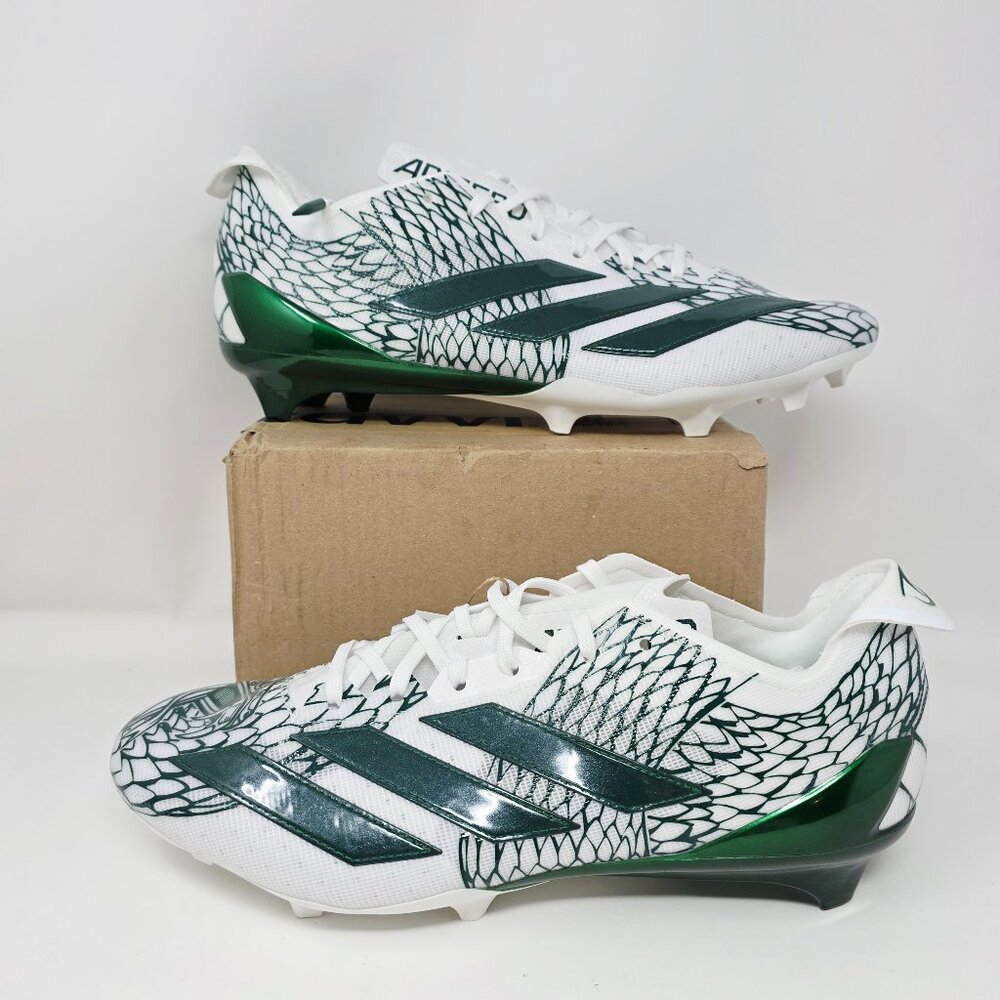 Adidas Men 12.5 Adizero Electric II Snake Football Cleats Green White IH8568